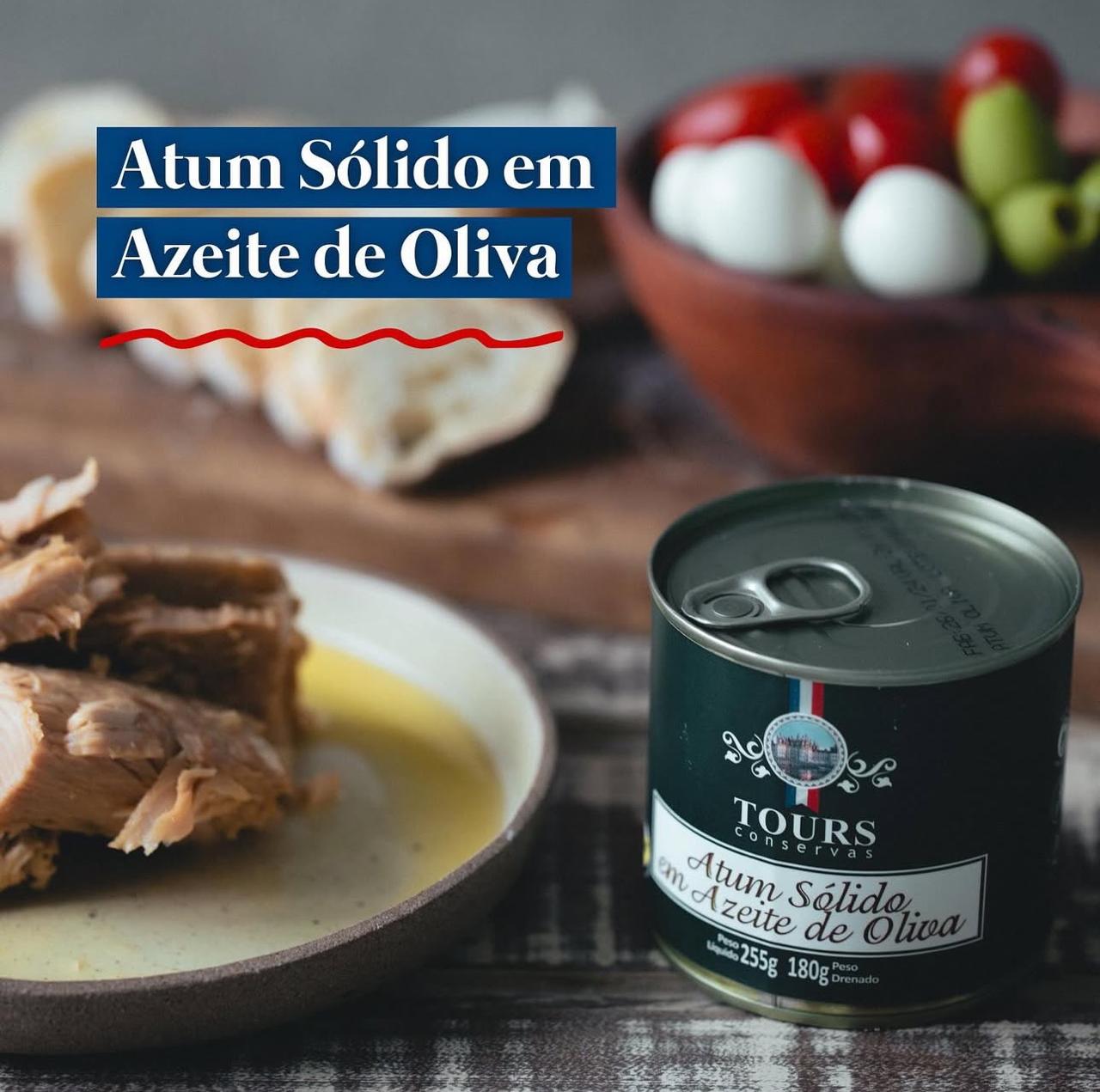 ATUM SOLIDO EM AZEITE TOURS 255G