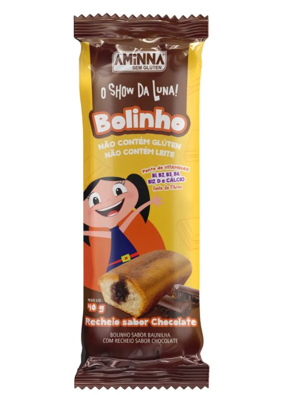 BOLINHO SHOW DA LUNA BAUNI.CHOCOL.40G