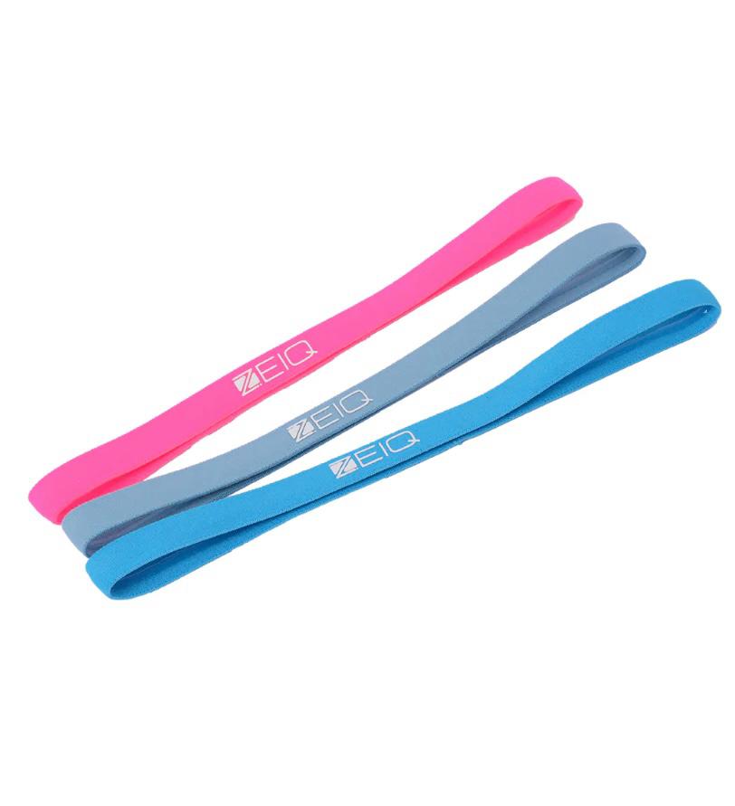 HEAD BAND SPORT CINZA LIGHT PINK FLOUR AZUL ZEIQ PCT 3 UNID