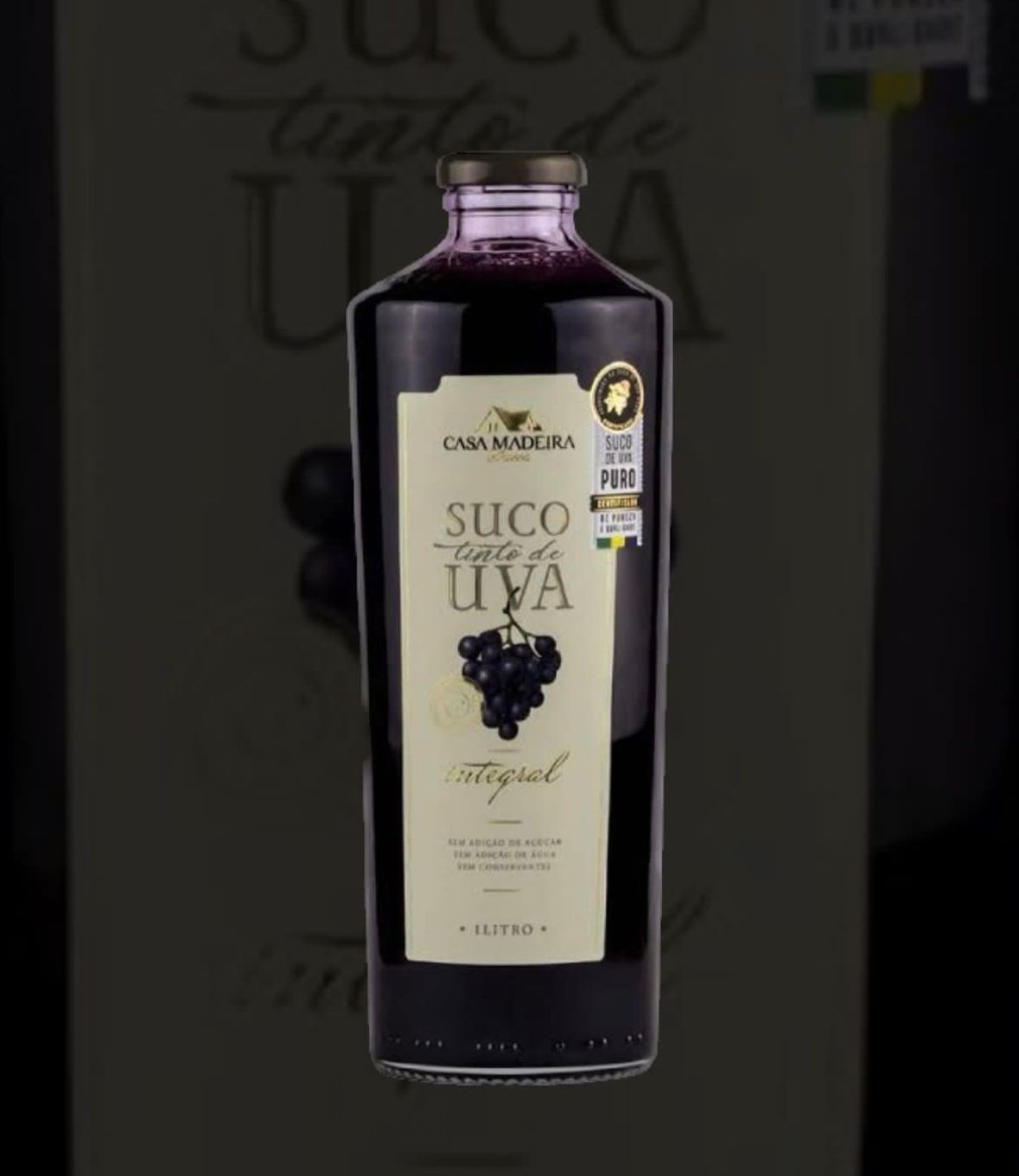 SUCO DE UVA INTEGRAL CASA MADEIRA 1L